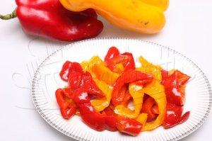 Big fillets of sweet pepper